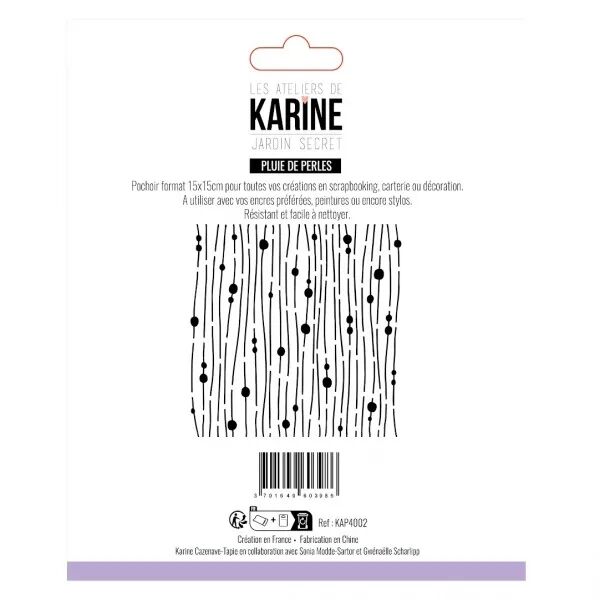 Pochoir - Jardin Secret - Pluie de perles - Les Ateliers de Karine