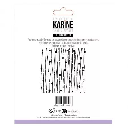 Pochoir - Jardin Secret - Pluie de perles - Les Ateliers de Karine
