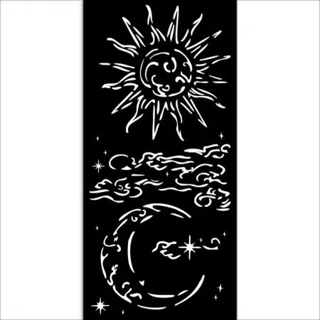 Pochoir - Masquerade - Sun and moon