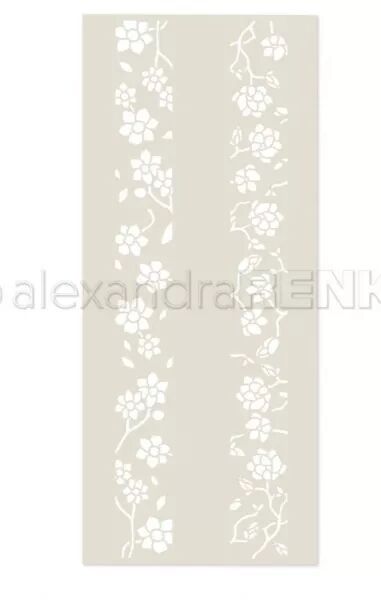 Pochoir - Merveille des rayures florales - Alexandra Renke
