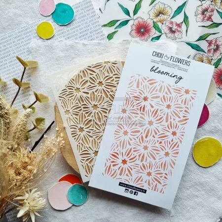 Pochoir - Mon p\'tit jardin - Blooming - Chou and Flowers