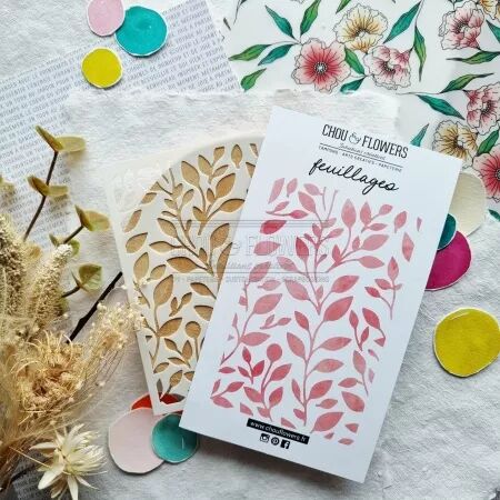 Pochoir - Mon p\'tit jardin - Feuillages - Chou and Flowers