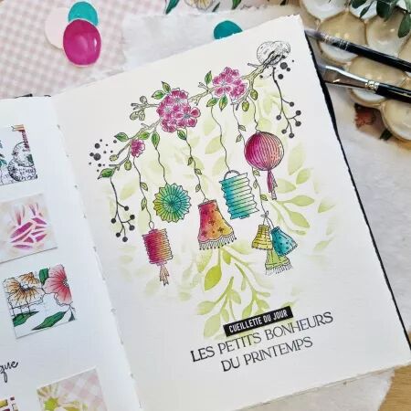 Pochoir - Mon p\'tit jardin - Feuillages - Chou and Flowers