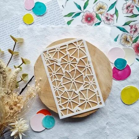 Pochoir - Mon p\'tit jardin - Parapluie- Chou and Flowers