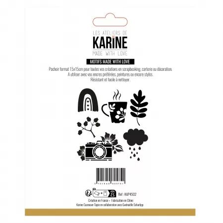 Pochoir - Motifs - Made with Love - collection Made with love - Les ateliers de Karine