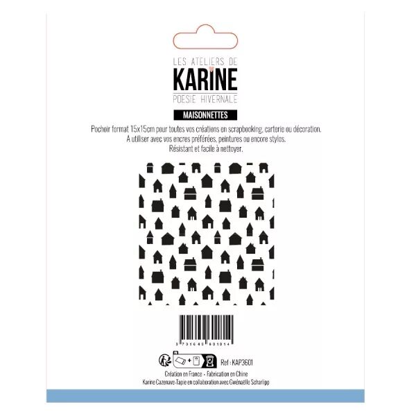 Pochoir - Po�sie Hivernale - Maisonnettes