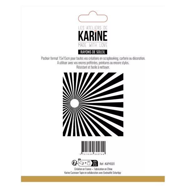 Pochoir - Rayons de soleil - Made with Love - collection Made with love - Les ateliers de Karine