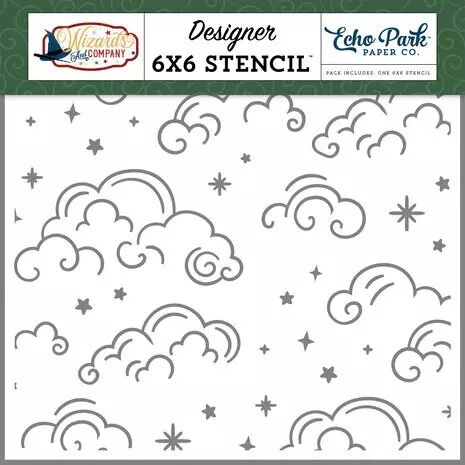 Pochoir - Swirly Clouds