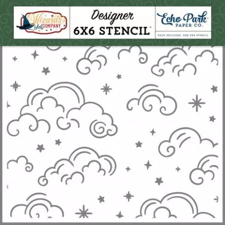 Pochoir - Swirly Clouds