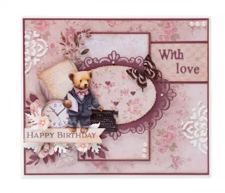 Pochoir - Teddy\'s tea time - Baroque pattern - Studio Light