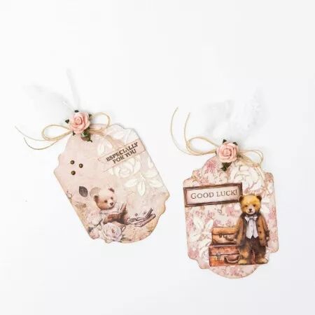 Pochoir - Teddy\'s tea time - Floral pattern - Studio Light