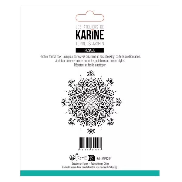 Pochoir - Terre & Jasmin - Rosace  - Les Ateliers de Karine