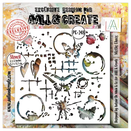 Pochoir #248 - Moths Chaos - AALL & Create