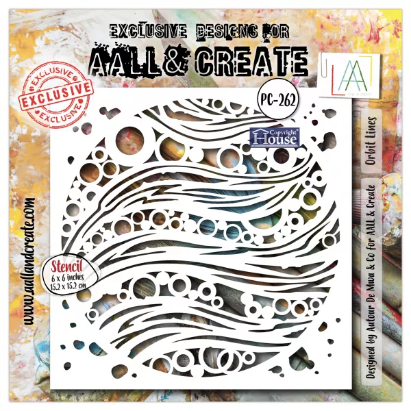 Pochoir #262 - Orbit lines - AALL & Create