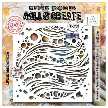Pochoir #262 - Orbit lines - AALL & Create