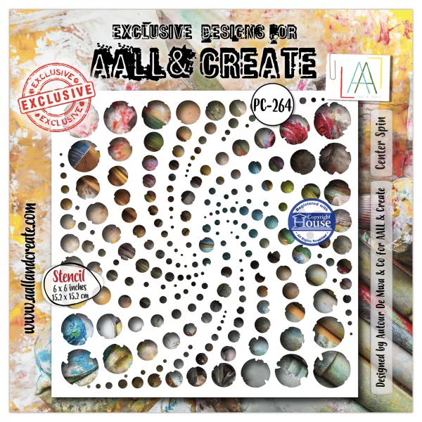 Pochoir #264 - Center Spin - AALL & Create