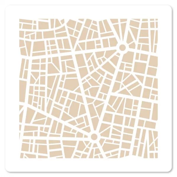 Pochoir 15 x 15 - CARTE URBAINE - Horizons - Floril�ges Design