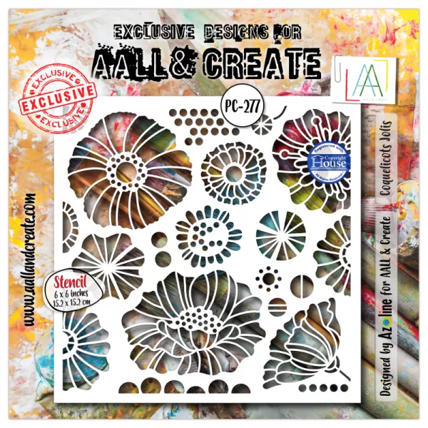 Pochoir 277 - Coquelicots Jolis - AALL and Create
