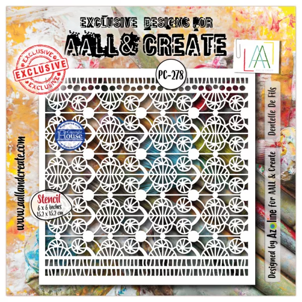 Pochoir 278 - Dentelle De Fils - AALL and Create