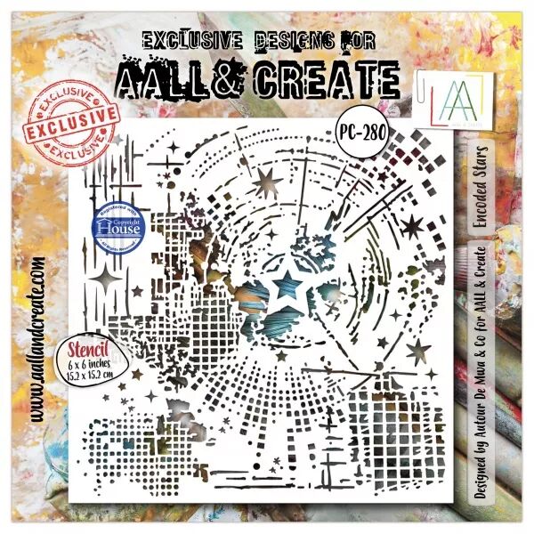 Pochoir 280 - Encoded Stars - AALL and Create