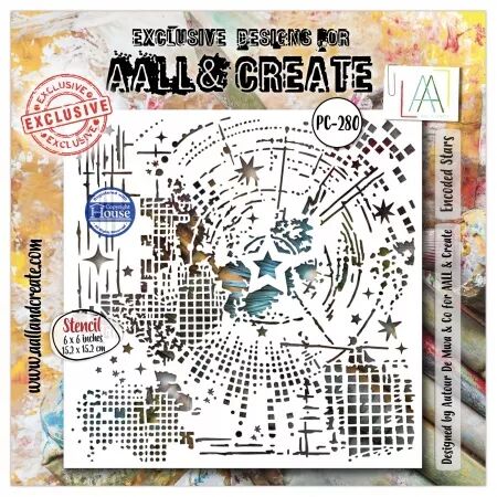 Pochoir 280 - Encoded Stars - AALL and Create