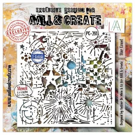 Pochoir 281 - Star Count - AALL and Create
