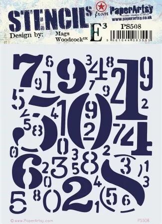 Pochoir 508 - Chiffres - Mags Woodcock pour PaperArtsy