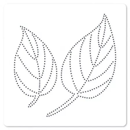 Pochoir de piercing - Feuilles simples - Florilèges Design