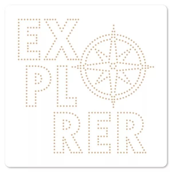 Pochoir de piercing 15 x 15 - EXPLORER - Horizons - Floril�ges Design