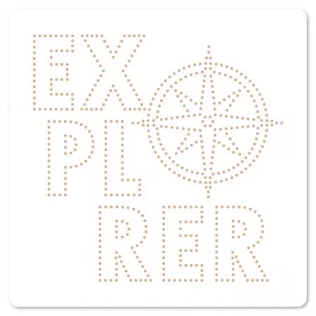 Pochoir de piercing 15 x 15 - EXPLORER - Horizons - Floril&egrave;ges Design