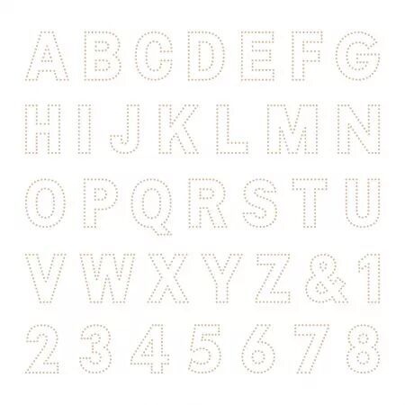 Pochoir de piercing 30 x 30 - ALPHABET - Horizons - Floril&egrave;ges Design