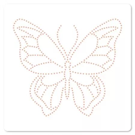 Pochoir de piercing PAPILLON FLOTTANT - Floril&egrave;ges design