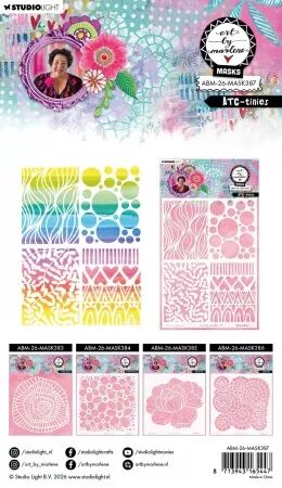 Pochoir Mask - ATC tinies - Art by Marlene