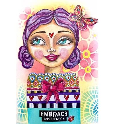 Pochoir Mask - Funky spiral - Art by Marlene