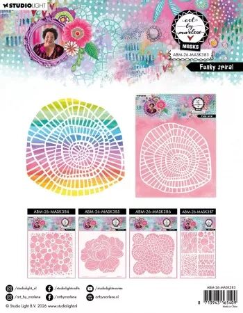 Pochoir Mask - Funky spiral - Art by Marlene