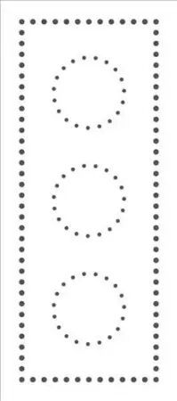 Pochoir Slim - Slimline Dotted Circles