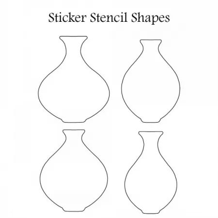 Pochoirs/masks x4 - Sticker Stencils 10 - Mini Bottle Collection