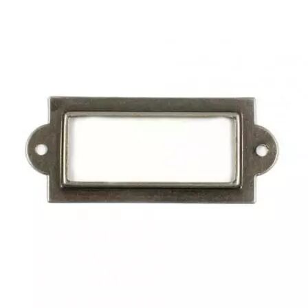 Porte �tiquette m�tal - argent vielli