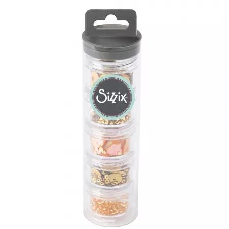 Pour vos shaker box - sequins - Or - Sizzix