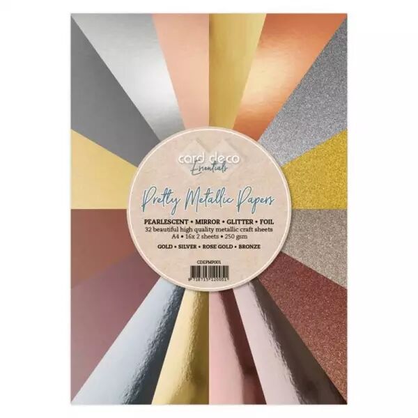 Pretty Metallic Papers - A4 - Nacr�, Miroir, Paillettes, Foil