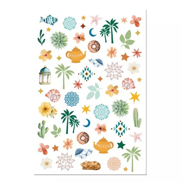 Puffy stickers - Terre & Jasmin  - Les Ateliers de Karine