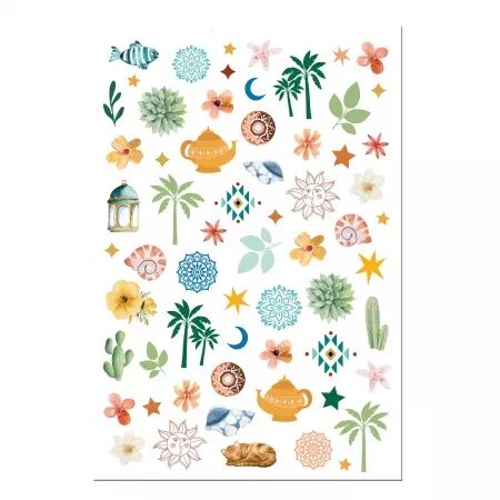 Puffy stickers - Terre & Jasmin  - Les Ateliers de Karine