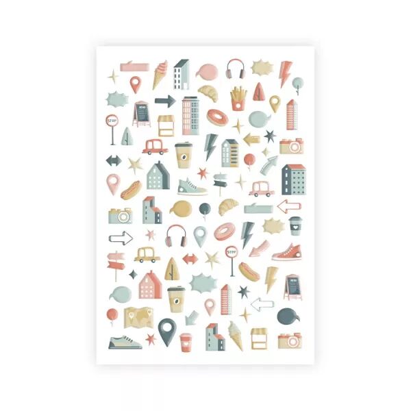 Puffy Stickers - Urban Stories - Ateliers de Karine