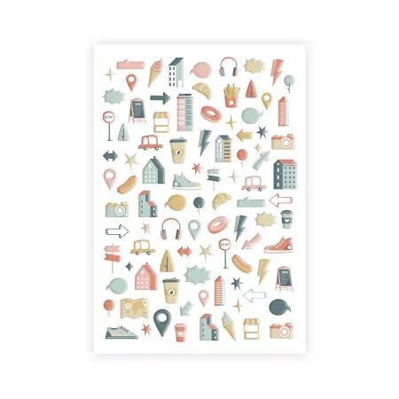 Puffy Stickers - Urban Stories - Ateliers de Karine