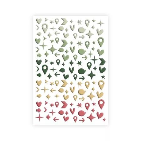 Puffy Stickers Geotags & Co Pura Vida - Pura Vida - Ateliers de Karine