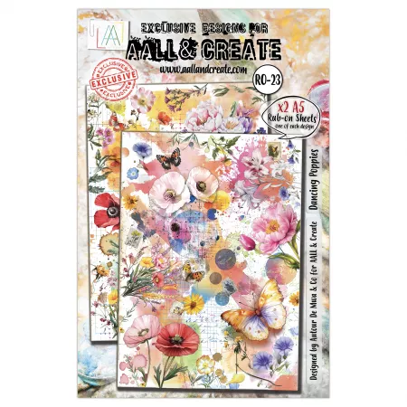 Rub-On - #23 - Dancing Poppies - AALL & Create
