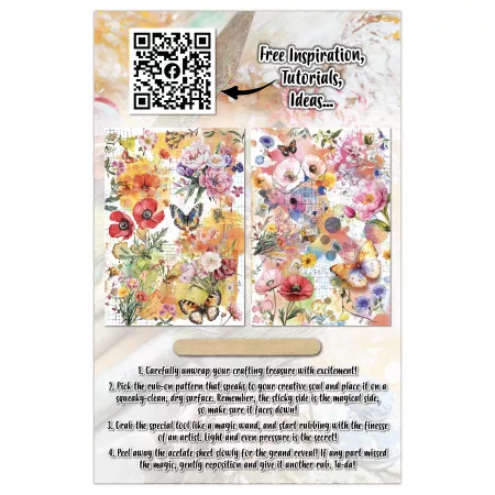 Rub-On - #23 - Dancing Poppies - AALL & Create