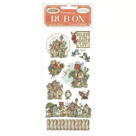 Rub On - Furry Friends - maisons - Stamperia