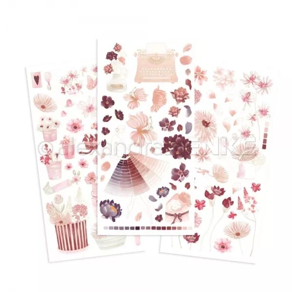 Rub-ons - Po�sie florale rose - Alexandra Renke