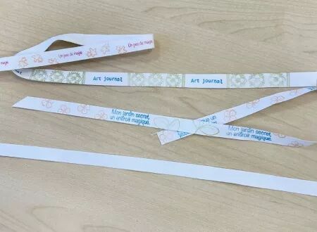 Ruban de coton, imprimable - 1cm x 2m